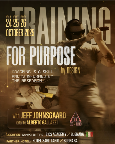 Training For Purpose by Design Handgun Workshop Italy October 24/25/26 - 2025