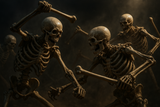 realistic skeletons fight 